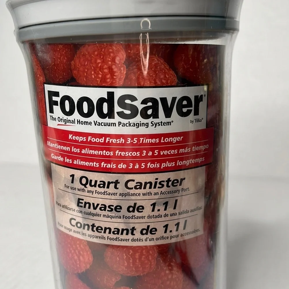New Sealed FoodSaver 1 Quart Canister Storage Vacuum System Container 02-0030-00